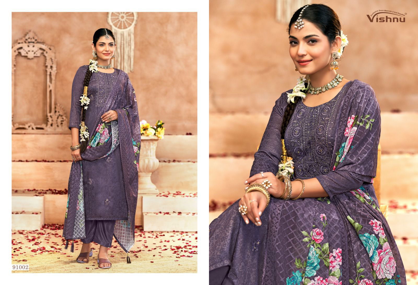 Raahat Vol 2 By Vishnu Georgette Surat Dress Material Wholesale Market